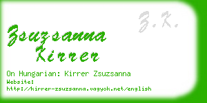 zsuzsanna kirrer business card